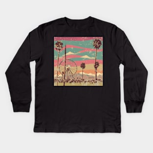 Coachella vintage 2024 Kids Long Sleeve T-Shirt